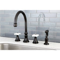 Widespread Kitchen Faucet with Brass Sprayer M9921