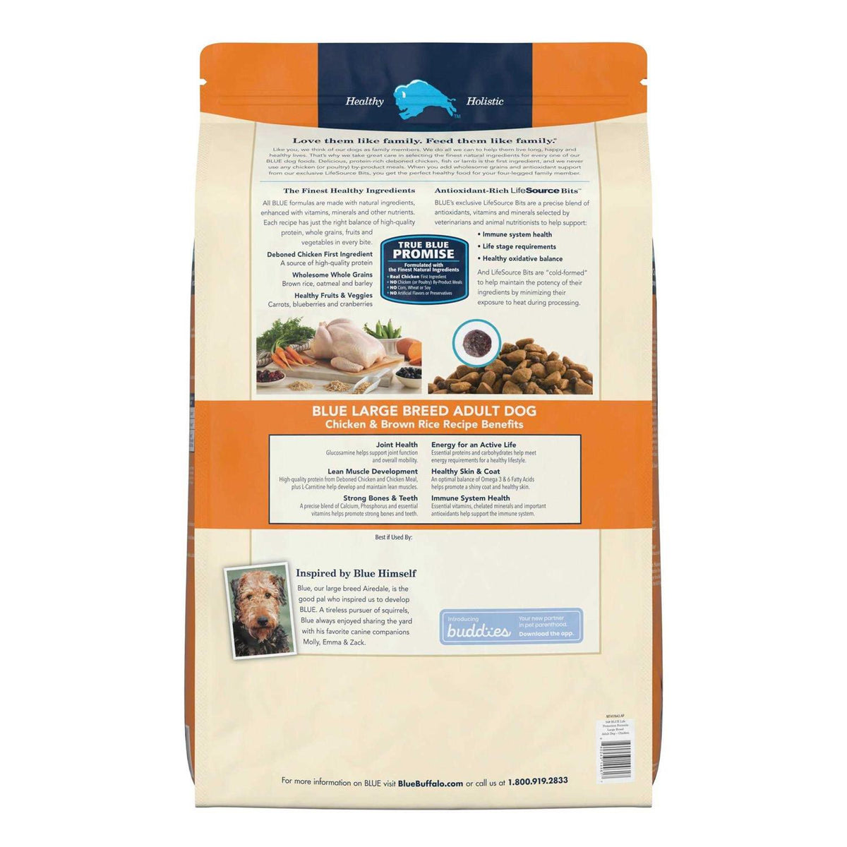 Natural Chicken and Brown Rice Dry Dog Food O603