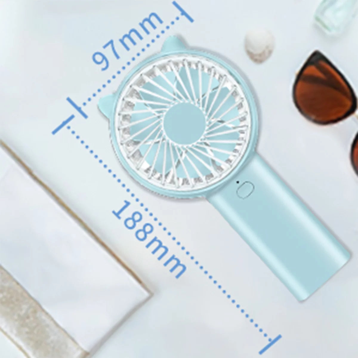4 Speeds Mini Handheld Fan USB Rechargeable Q6259