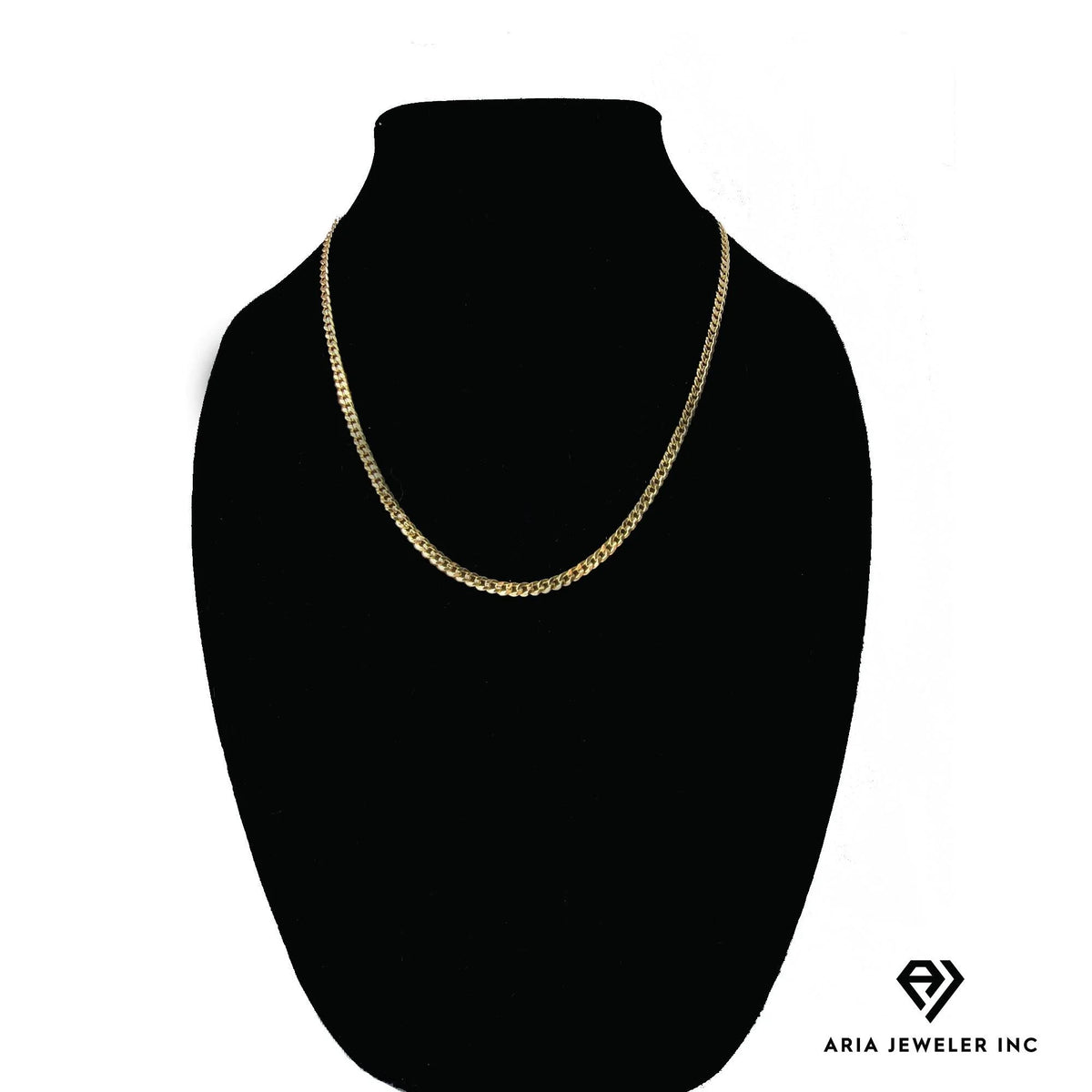14k Bonded Gold Necklace with Red Rose Cross Pendant, 14K Cuban Chain Necklace U2956