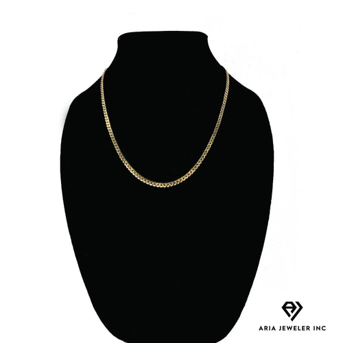 14k Bonded Gold Necklace with Red Rose Cross Pendant, 14K Cuban Chain Necklace U2956