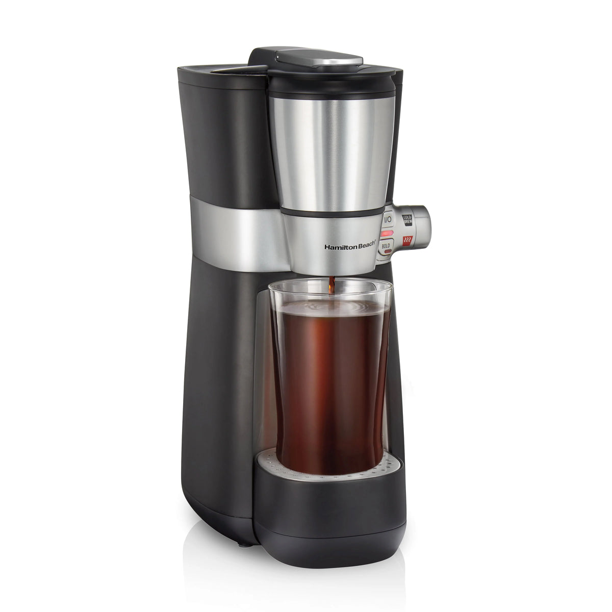 Cold Brew & Hot Coffee Maker, Single Serve, 16 oz, Black P668294
