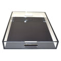 Black Square Lucite Tray U147