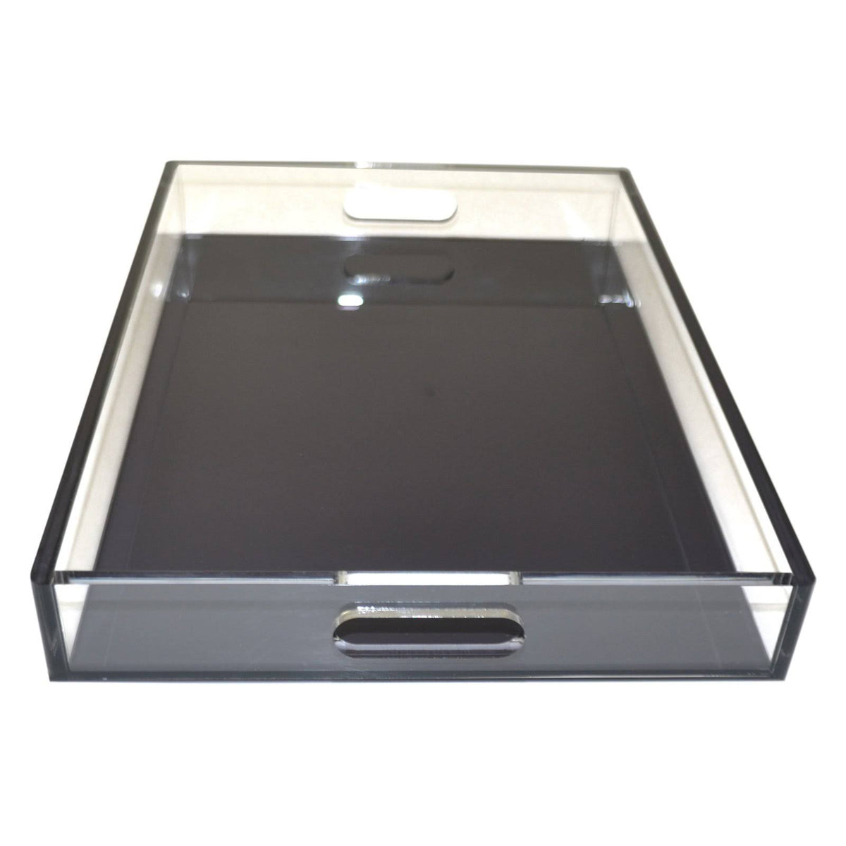 Black Square Lucite Tray U147