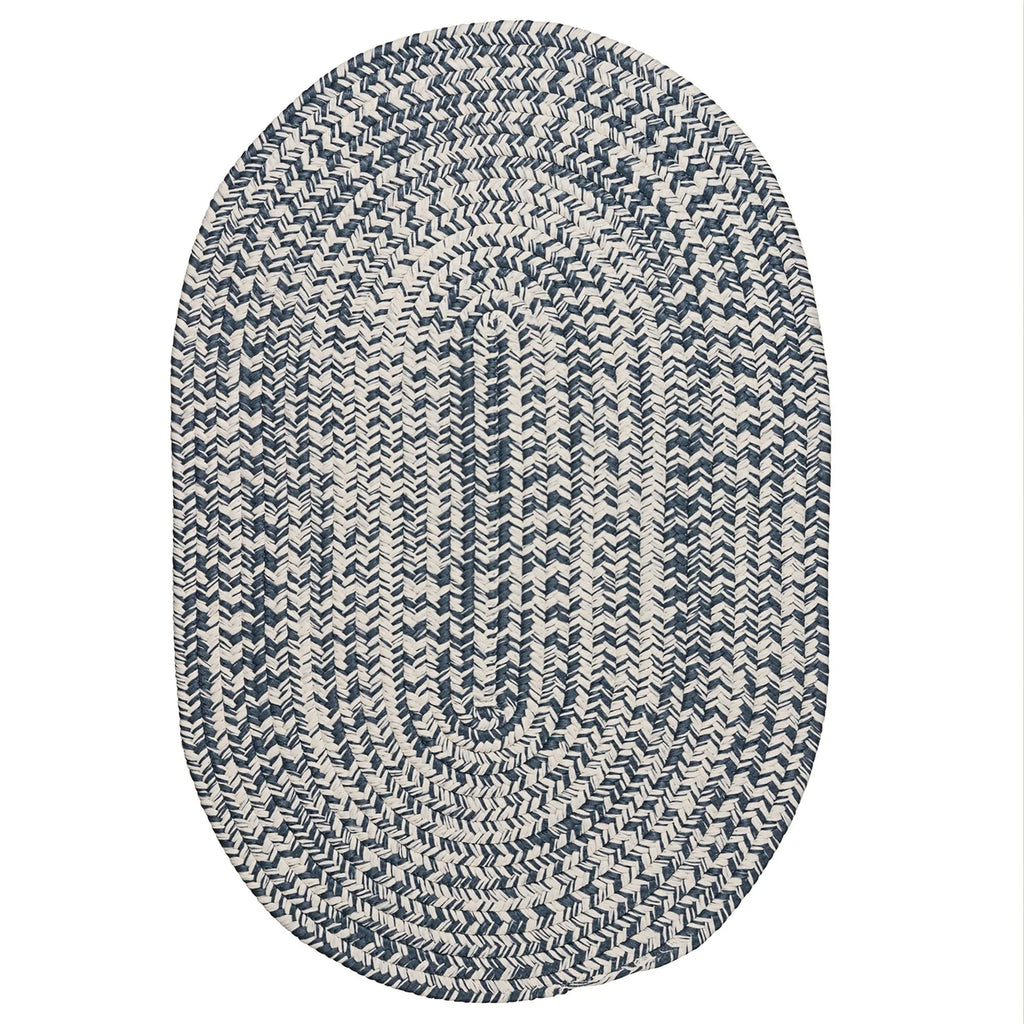 Reversible Braided Indoor Outdoor Area Rug Rust 5' x 8' Oval L3624