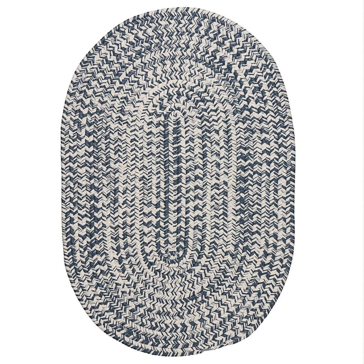 Reversible Braided Indoor Outdoor Area Rug Rust 5' x 8' Oval L3624