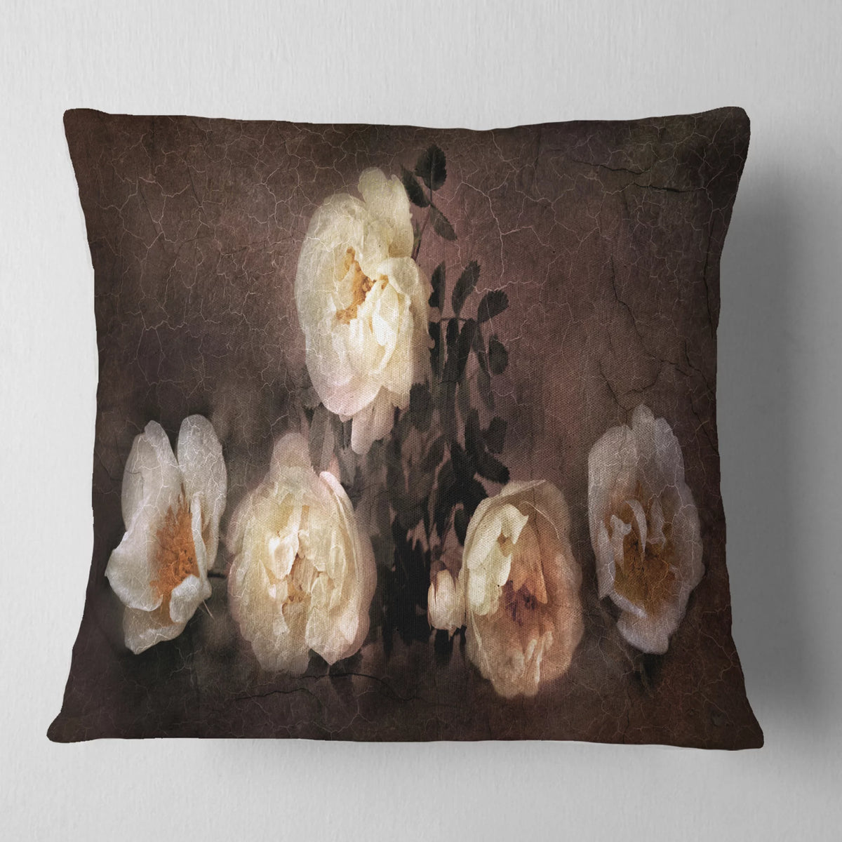 Floral Throw Pillow 16x16 O3423