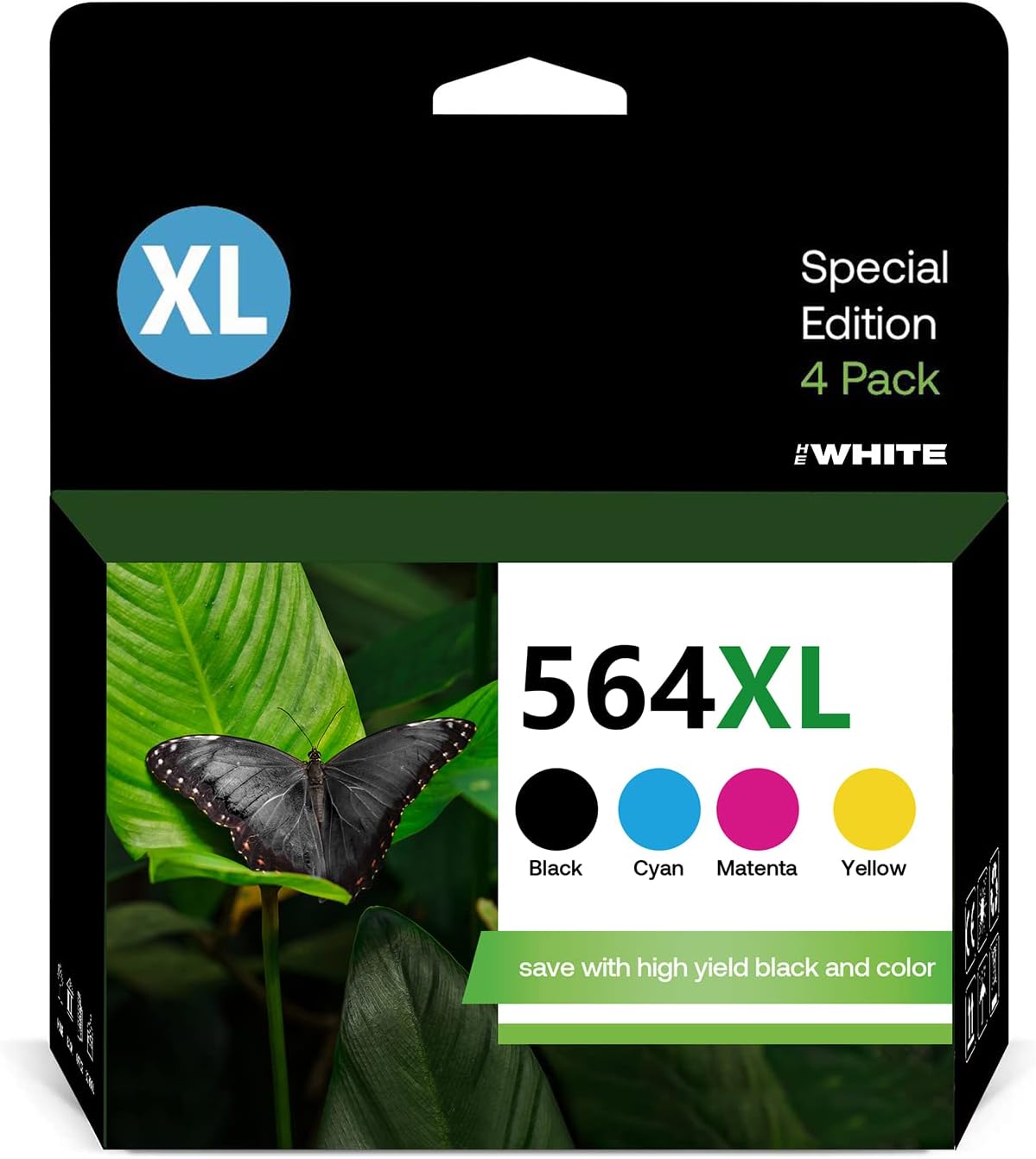 Ink Cartridge Combo Pack for HP 564XL Printer (Black, Cyan, Magenta, Yellow, 4 Pack) C49804