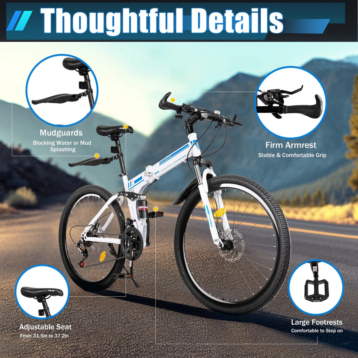 26 21-Speed Folding Mountain Bike W501