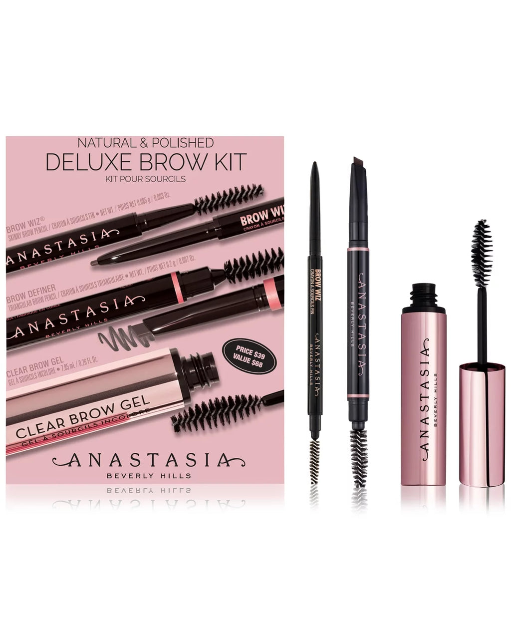 3 Pieces Dark Brown Brow Set J90143