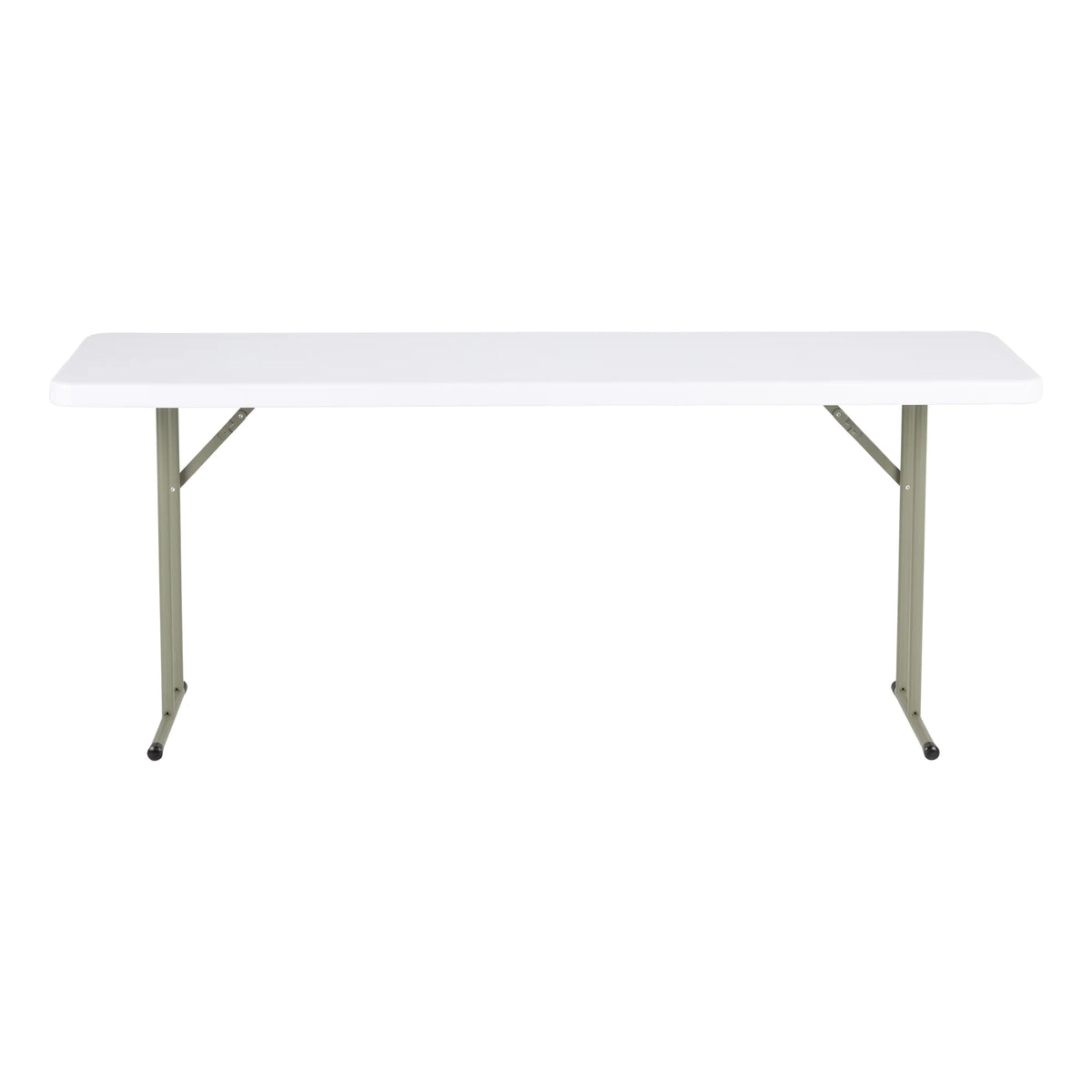 White 6 ft Heavy Duty Portable Plastic Folding Table Y296470