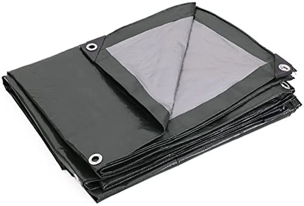 Heavy-Duty 8-mil Reversible Green/Silver Poly Tarp K787