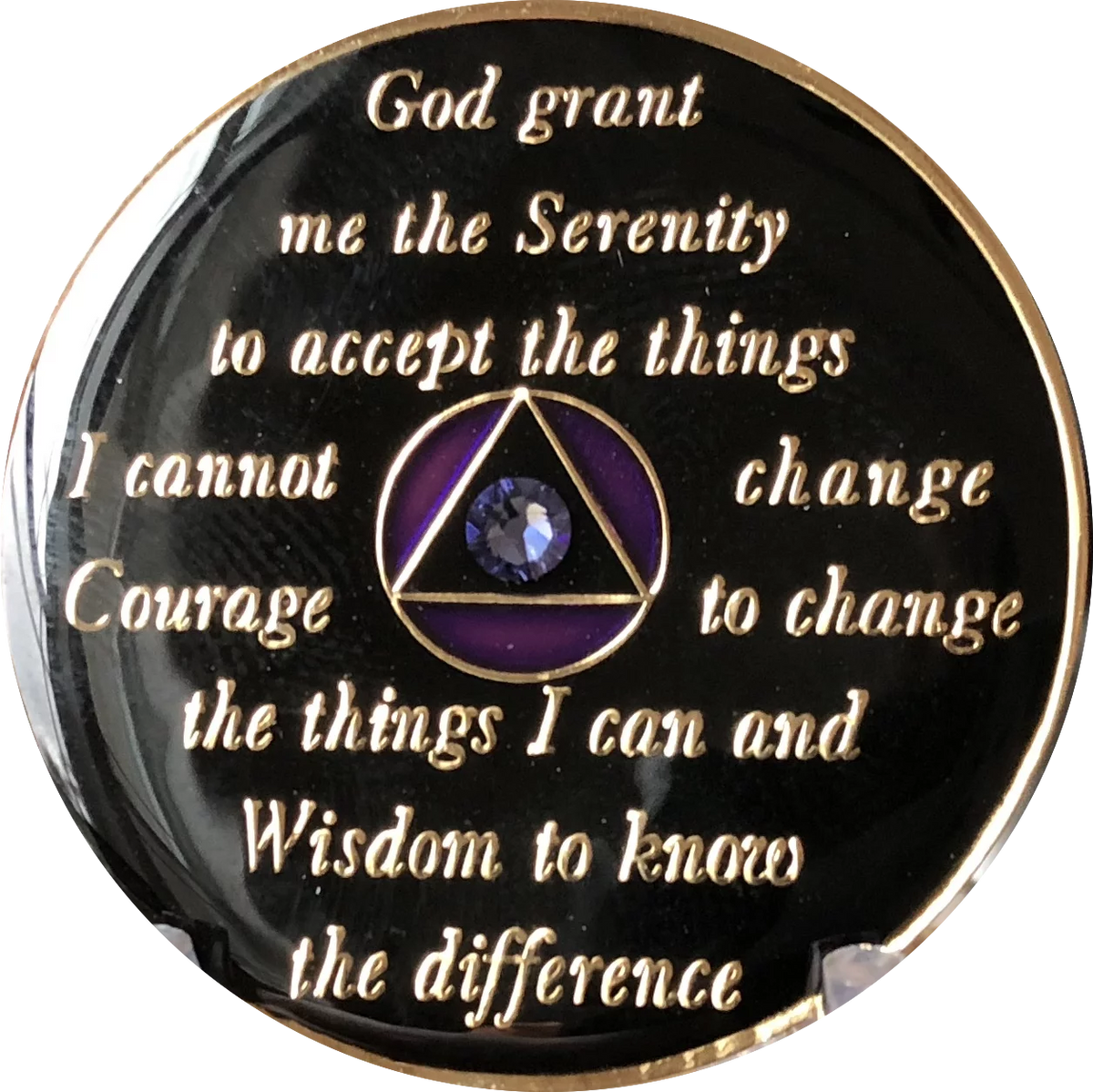 1 Year Purple Sobriety Chip C153