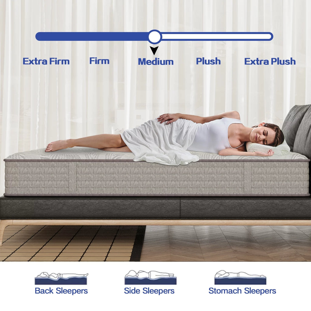12 Full Size Gel Memory Foam Pocket Spring Mattress Z884845