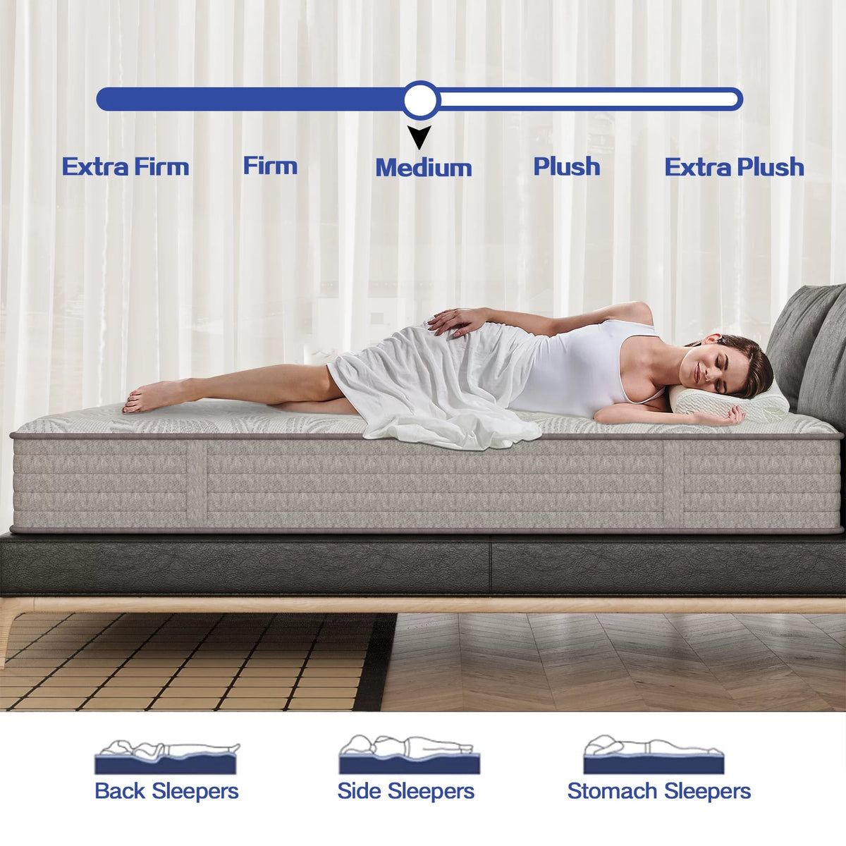 12 Full Size Gel Memory Foam Pocket Spring Mattress Z884845