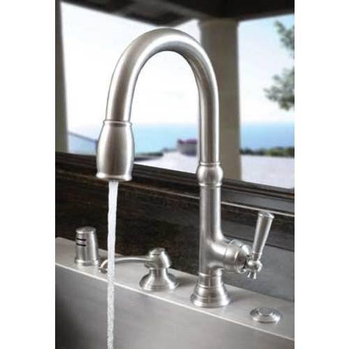 Satin Nickel Pull-Down Kitchen Faucet H657239