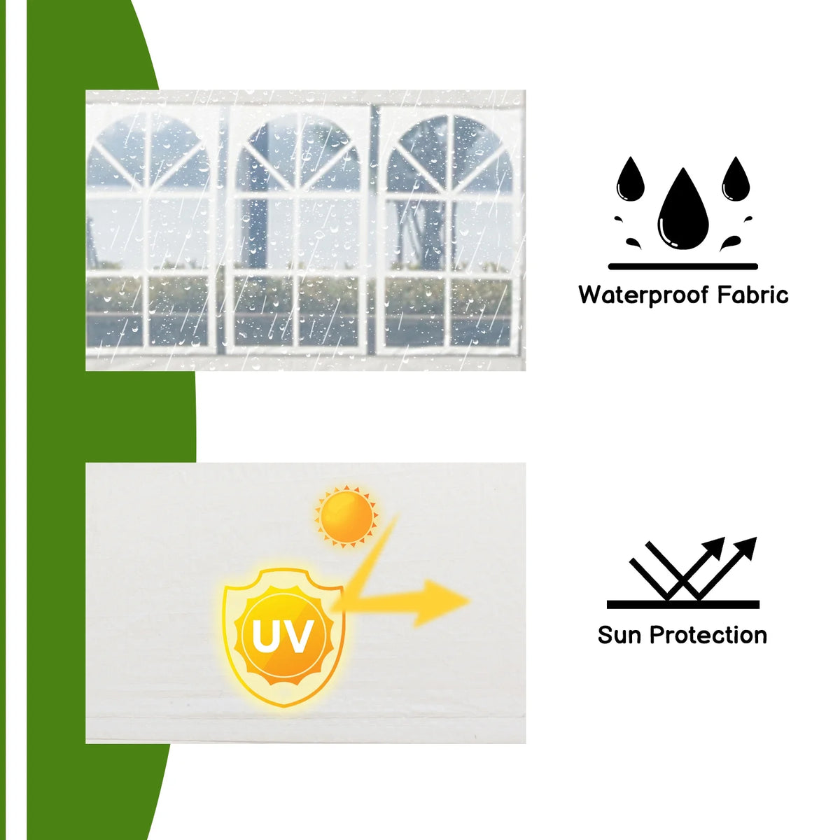 10'x 20' Party Tent Canopy with 6 Sidewalls G82972