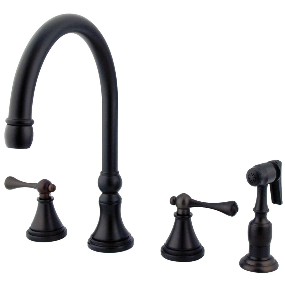 Widespread Kitchen Faucet with Brass Sprayer M9921