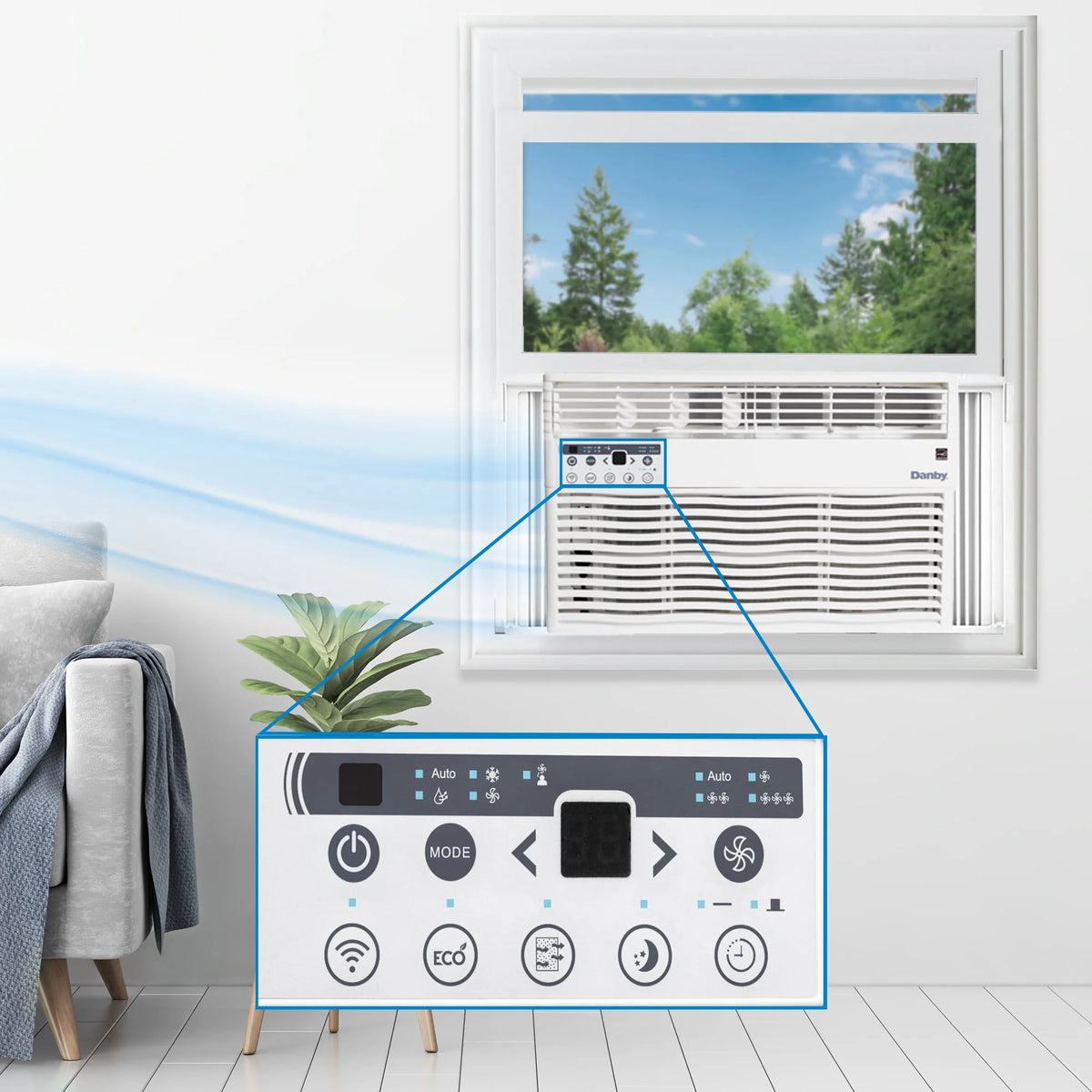 8,000 BTU White Window AC U6347