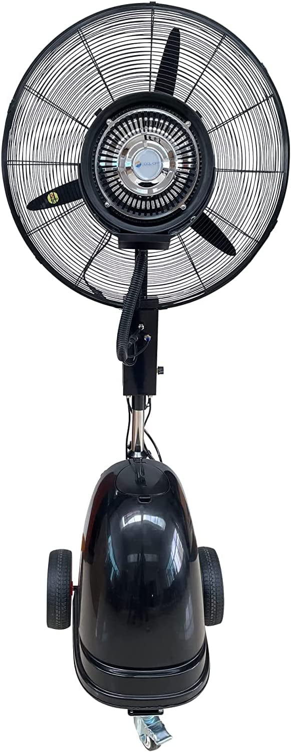 Oscillating Misting Pedestal Fan, 3 Cooling Speeds, 12 Gallon Tank, 26 inch, Black D4599