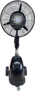 Oscillating Misting Pedestal Fan, 3 Cooling Speeds, 12 Gallon Tank, 26 inch, Black D4599