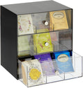 White/Clear Plastic 3 Drawer Tea Bag Caddy Box Storage Container Organizer Holder U734