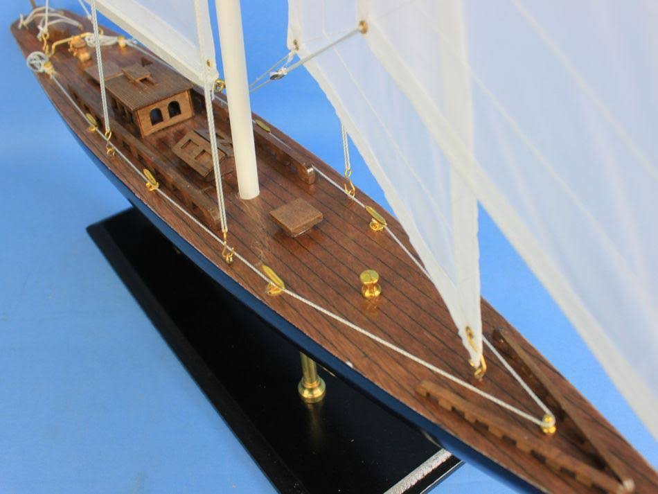 35x22 Wooden Model Sailing Yacht E528726