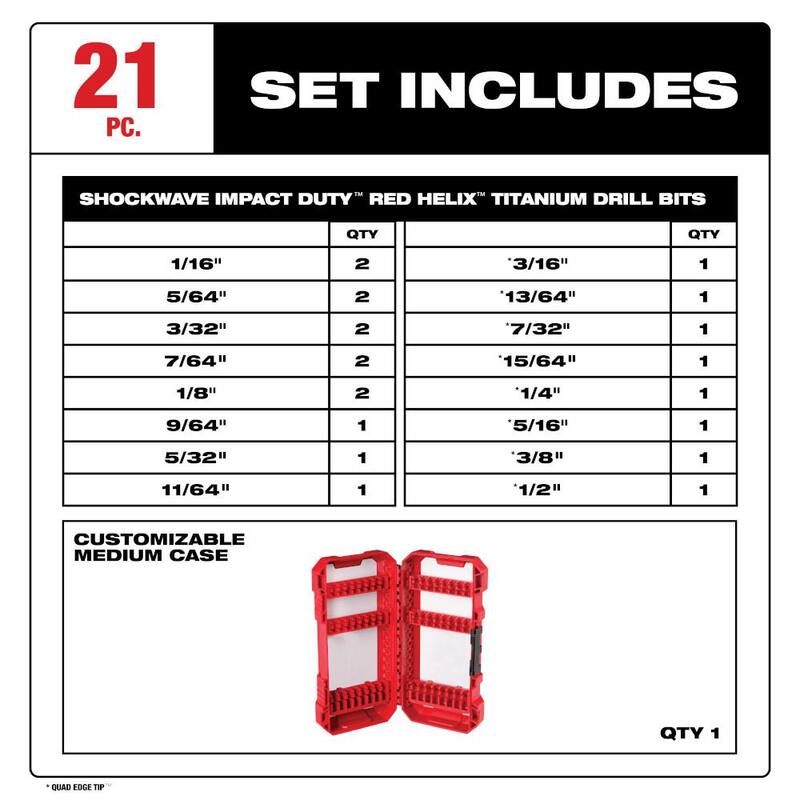 Titanium Twist Drill Bit Set 21-Piece F256