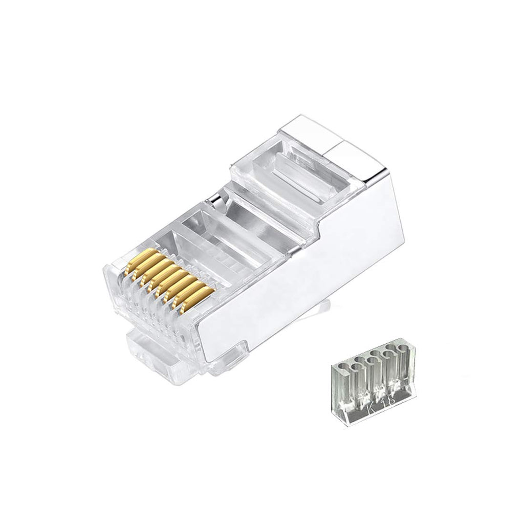 100 Pcs Cat7 RJ45 Metal Shielded Connectors H835155