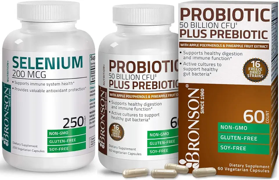 Probiotic 50 Billion CFU Prebiotic Selenium 200 Mcg I10397