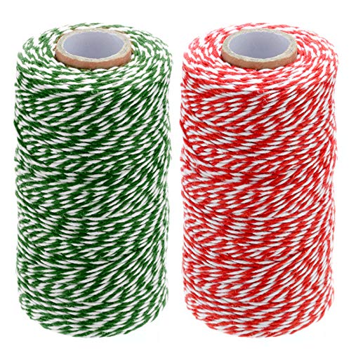 Green Red and White Cotton Twine String I522