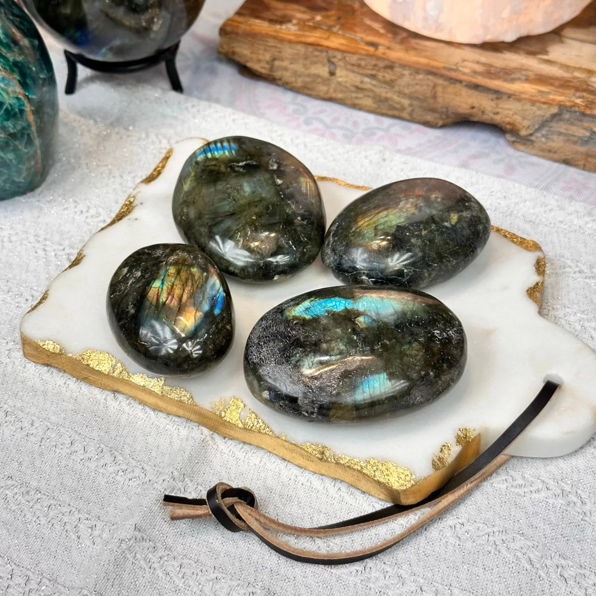 Labradorite Palm Stones A57835