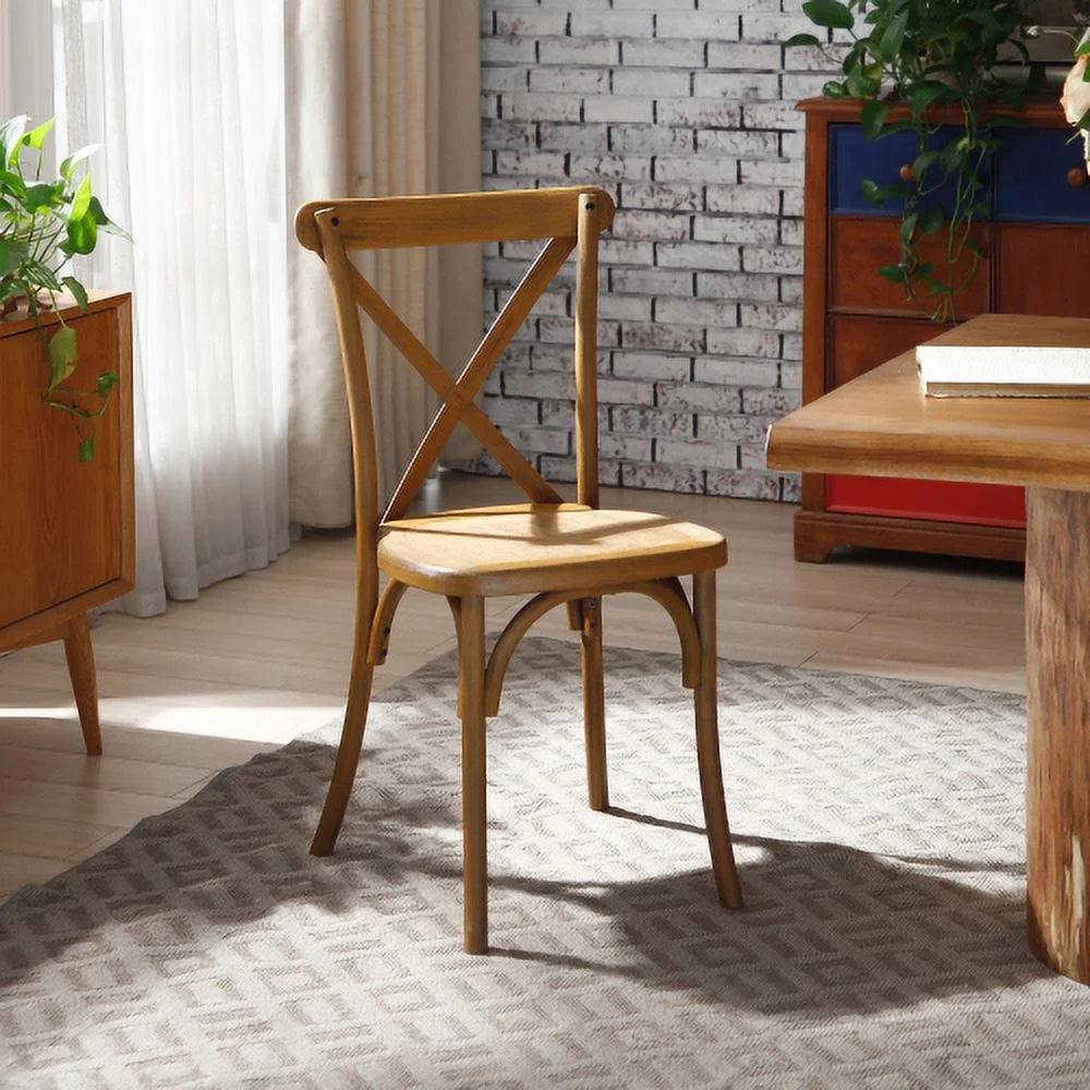 4-Pack Natural Resin X-Back Chair D1043
