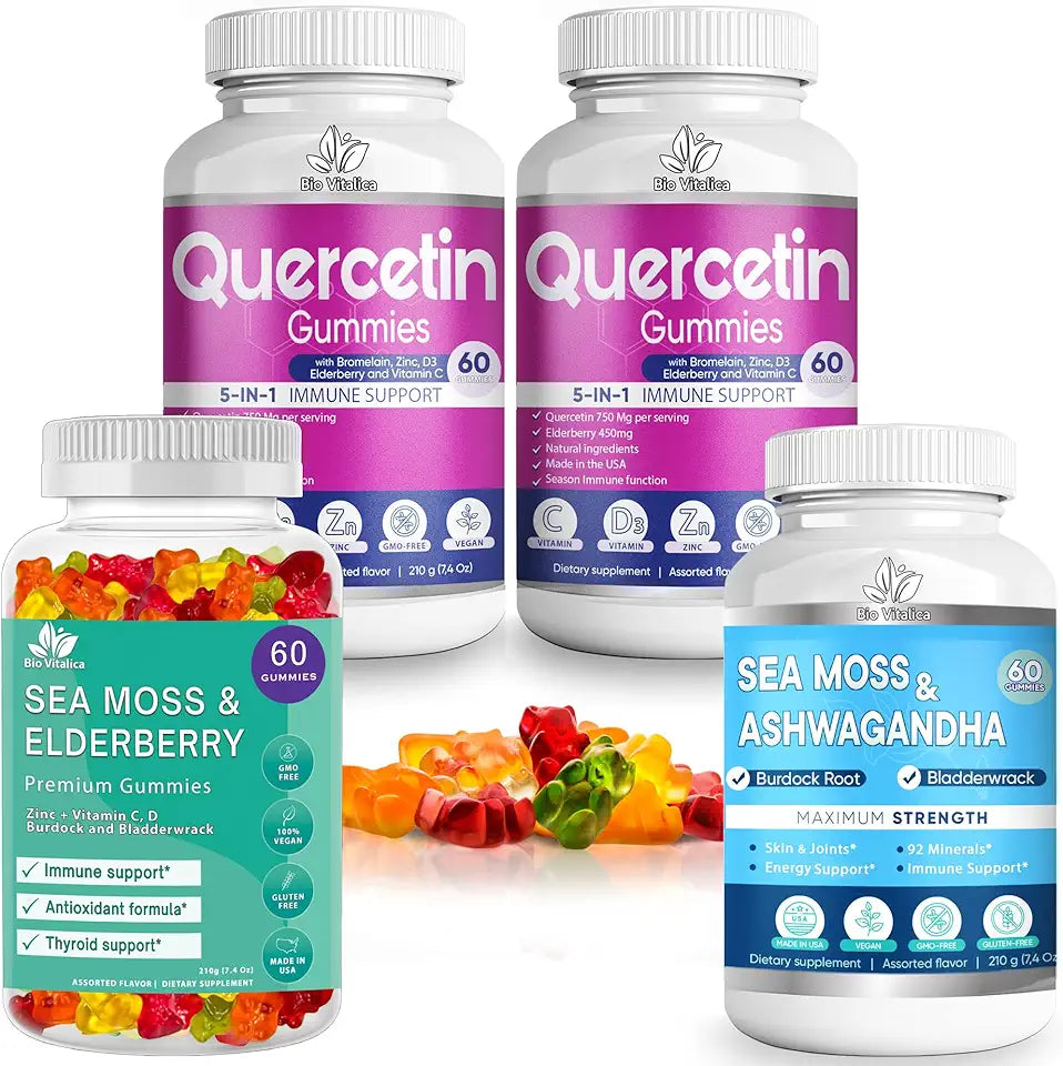 Sea Moss Elderberry & Quercetin & Sea Moss Ashwagandha Z30450