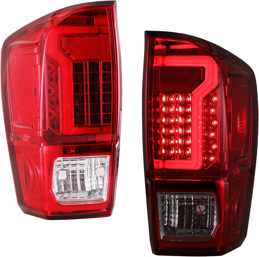 Black Housing Red Lens LED Tail Lights for Toyota Tacoma P332339