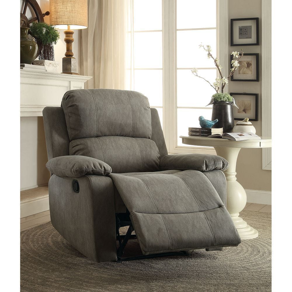 Gray Microfiber Recliner Z87551