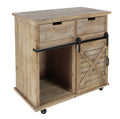 Rustic Fir Wood Storage Cabinet X932286