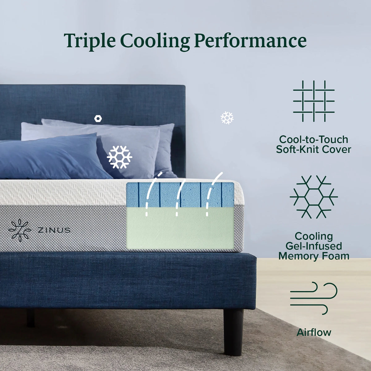 Queen Cooling Gel Memory Foam Mattress G49258