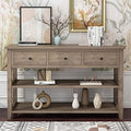 Grey 3 Tier Console Table with 3 Drawers and Shelves X237397