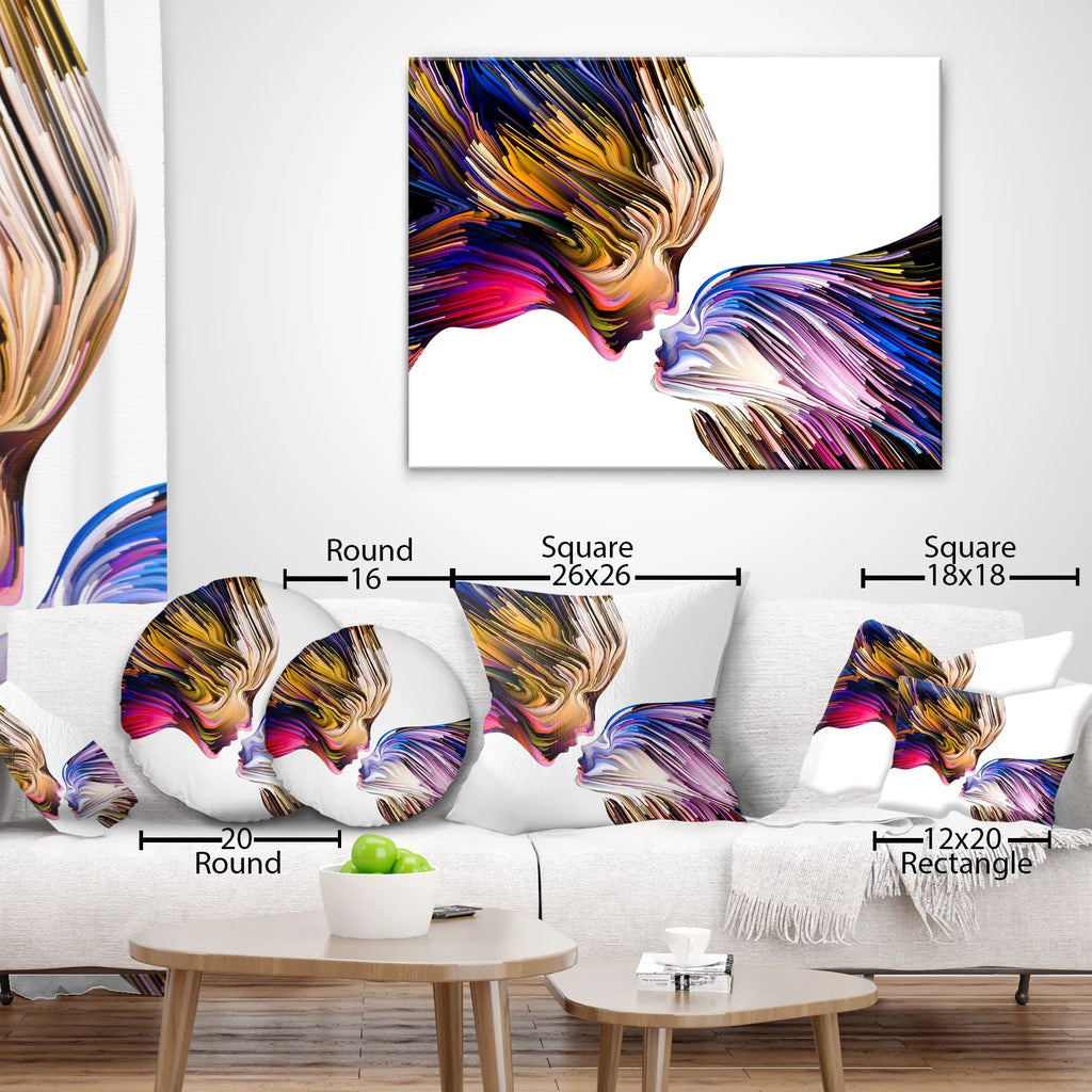 Floral Throw Pillow 16x16 O3423