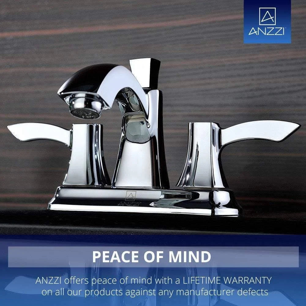 Polished Chrome 2-Handle Bathroom Sink Faucet N815