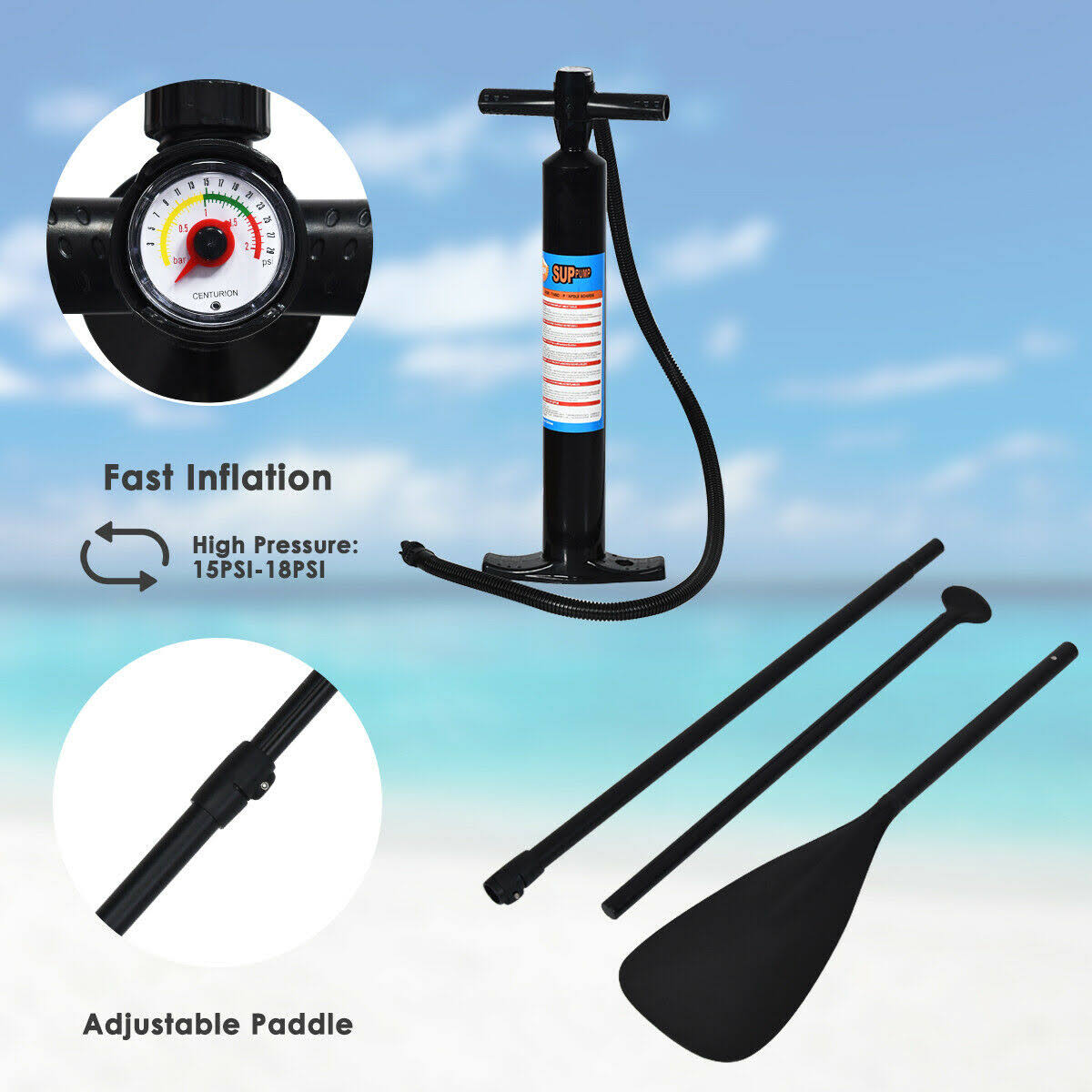 Inflatable Adjustable Paddle Board with Carry Bag X527119