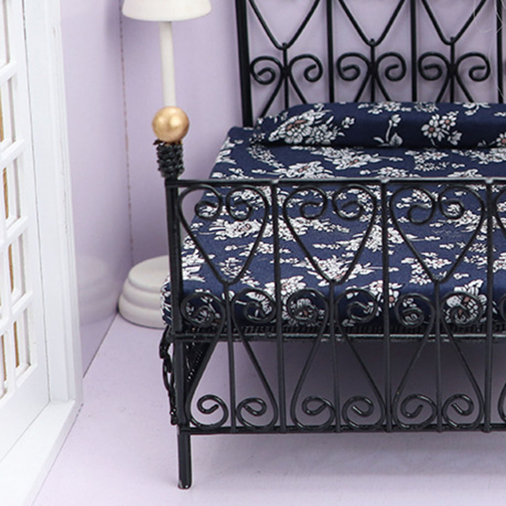 Compact Metal Dollhouse Bed Z50471