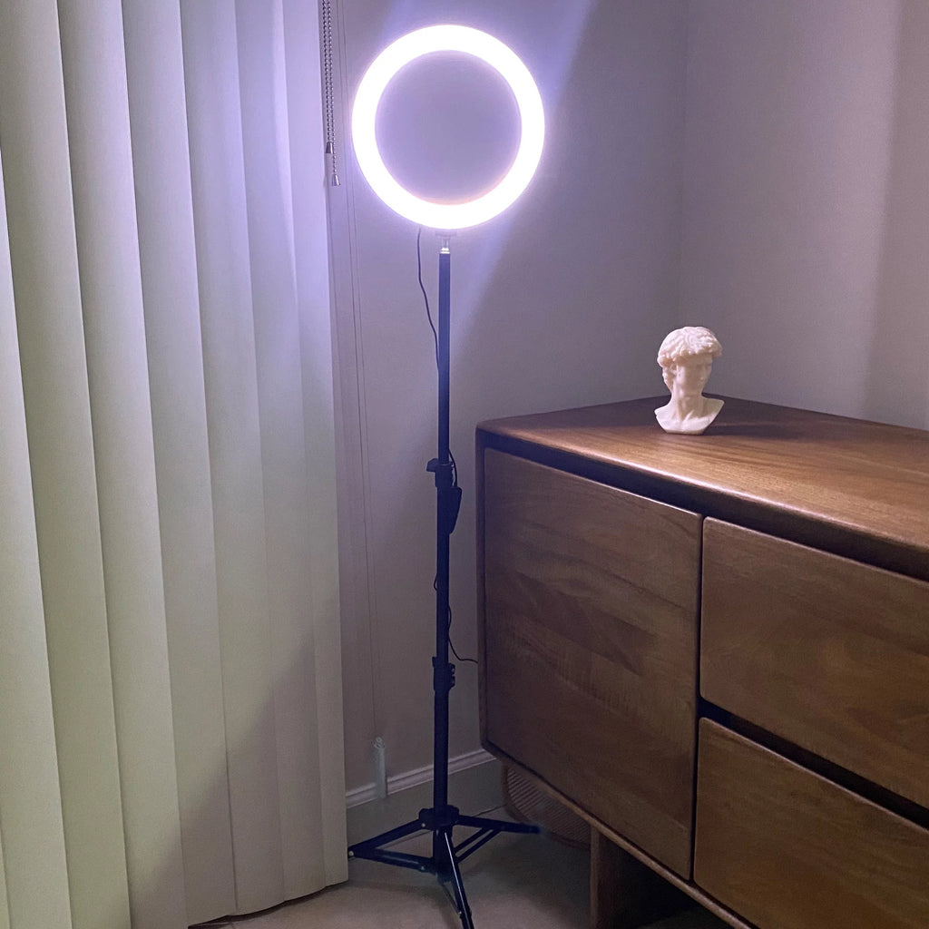 LED Ring Lamp and Vlogging Light Kit with Tripod Stand H942907
