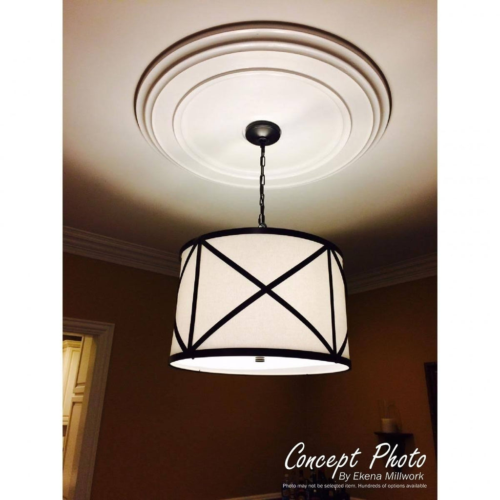 23 5/8x22OD x 3 5/8x22ID x 1 5/8x22P Hand-Painted Polished Copper Ceiling Medallion W394