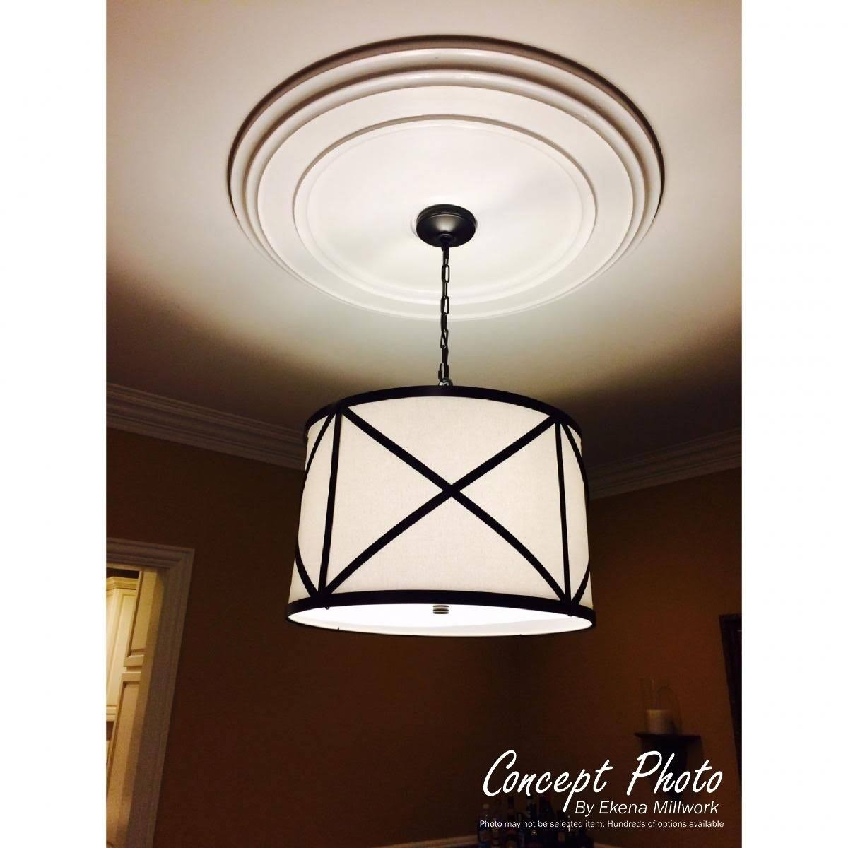 23 5/8x22OD x 3 5/8x22ID x 1 5/8x22P Hand-Painted Polished Copper Ceiling Medallion W394
