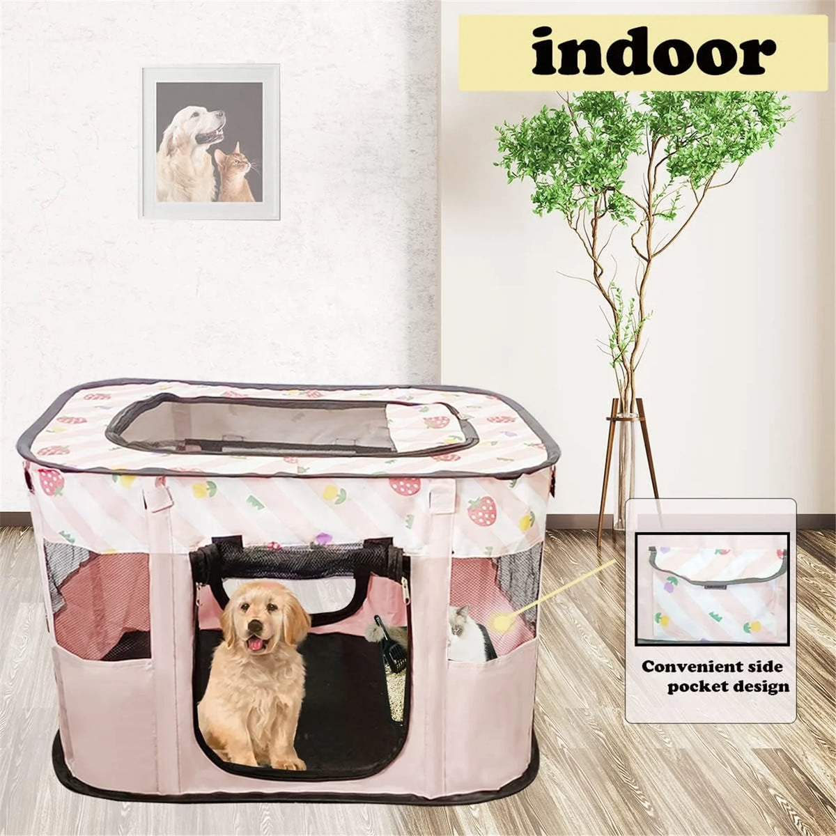 Portable Foldable Pet Playpen with Handbag W641