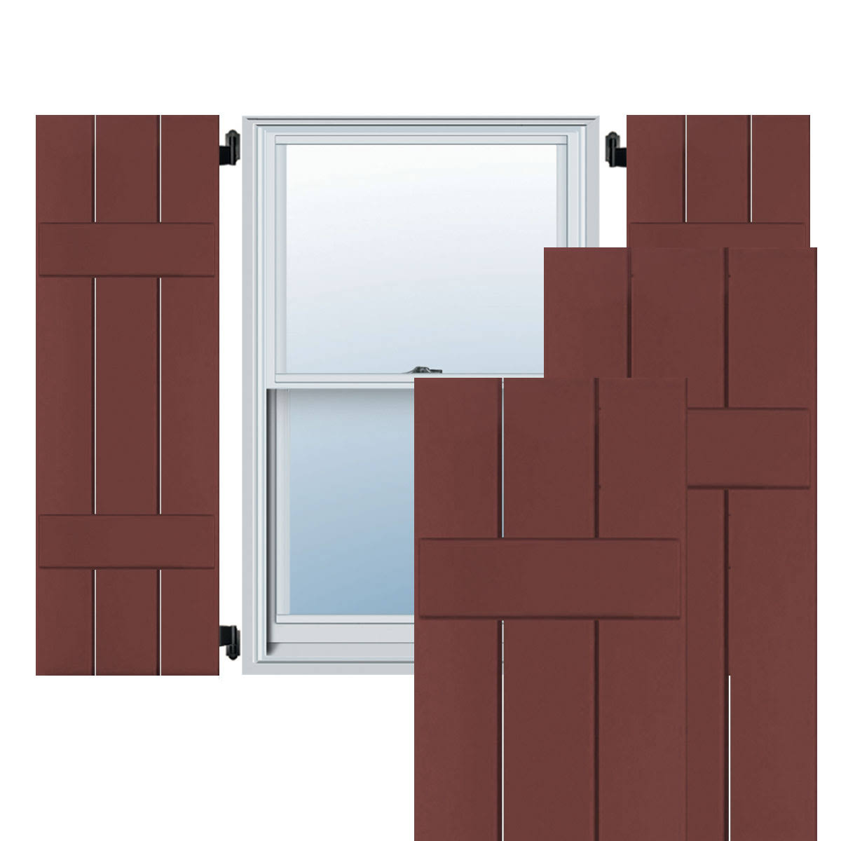 12x22W x 49x22H Real Wood Pine Board-n-Batten Shutters X26423