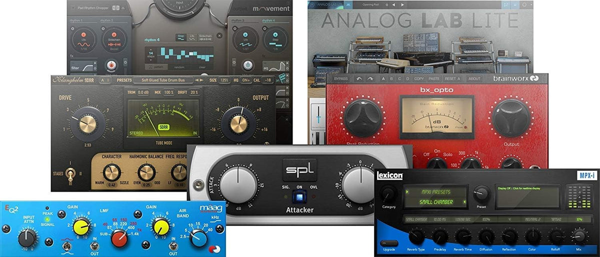 Audio Interface Full Studio Bundle with Studio Monitors and Instrument Cable T60801