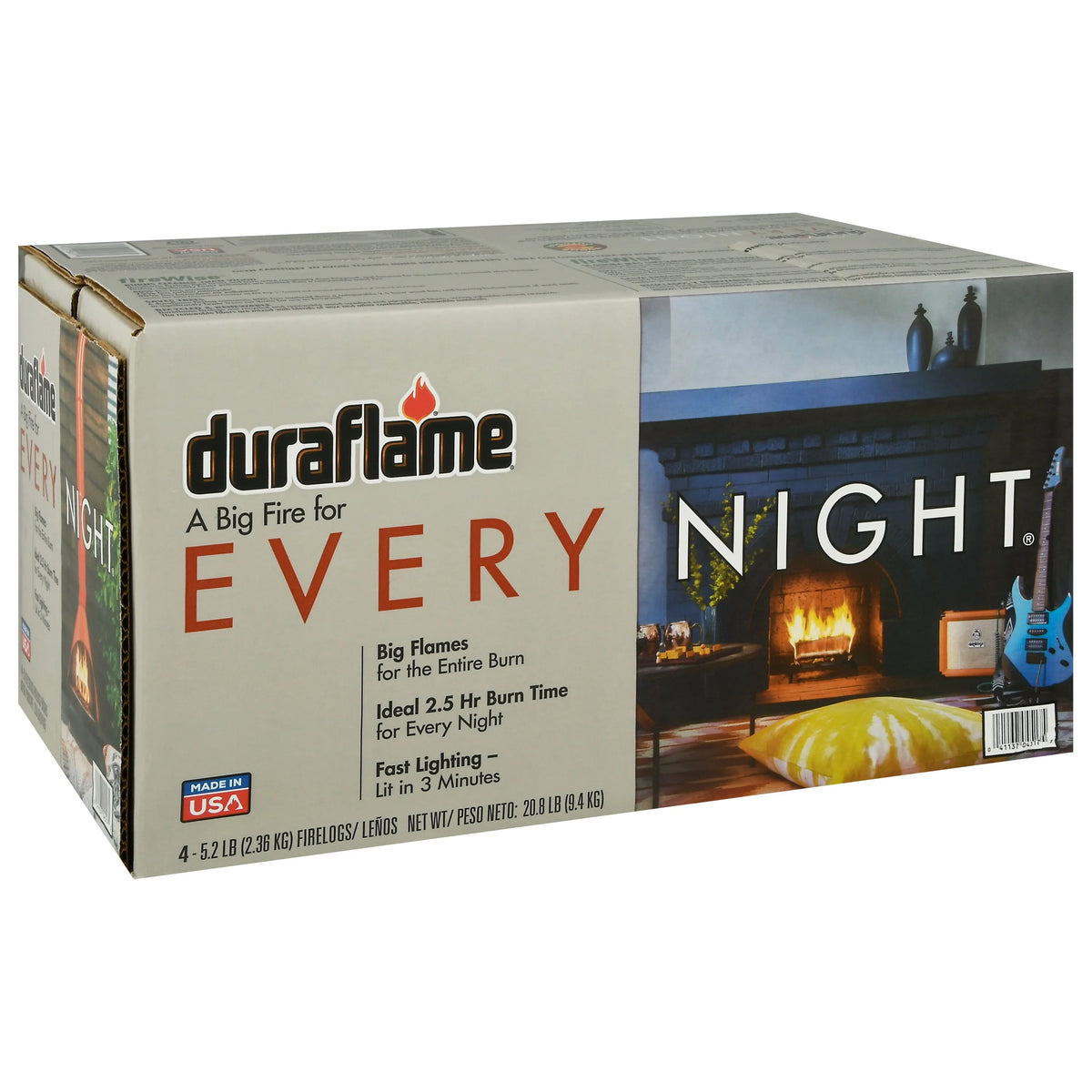 5.2 lb Firelogs, 4 Logs per Case, 2.5 Hour Large Fire W767